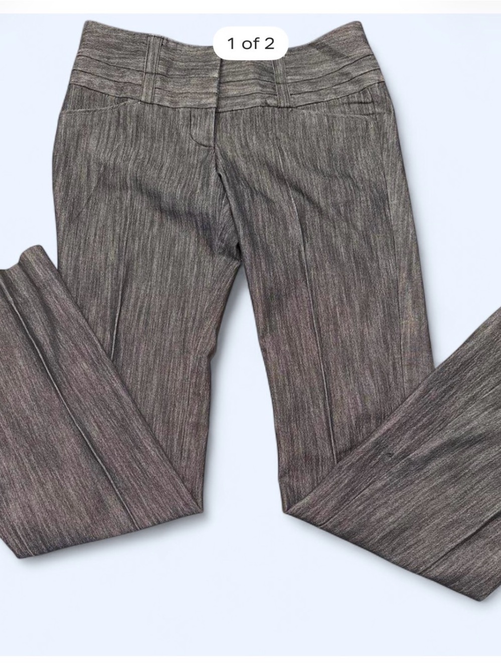 Charlotte Russe Metallic Charcoal Boot Cut Pants